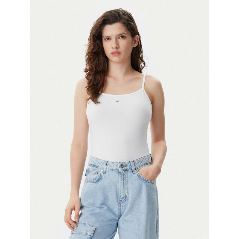 Tommy Jeans dámské bílé tílko