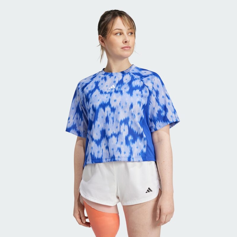Adidas Train Essentials Allover Print Flower Tie-Dye T-Shirt 104312109