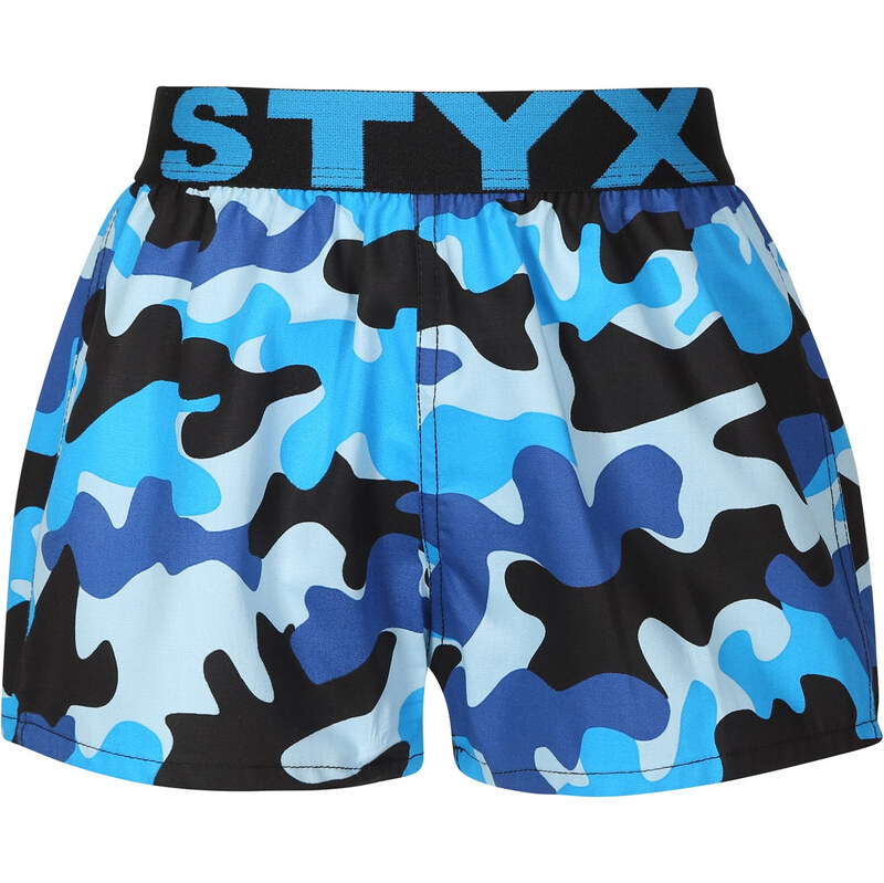 Dětské trenky Styx art sportovní guma maskáč modrý (BJ1850) 6-8