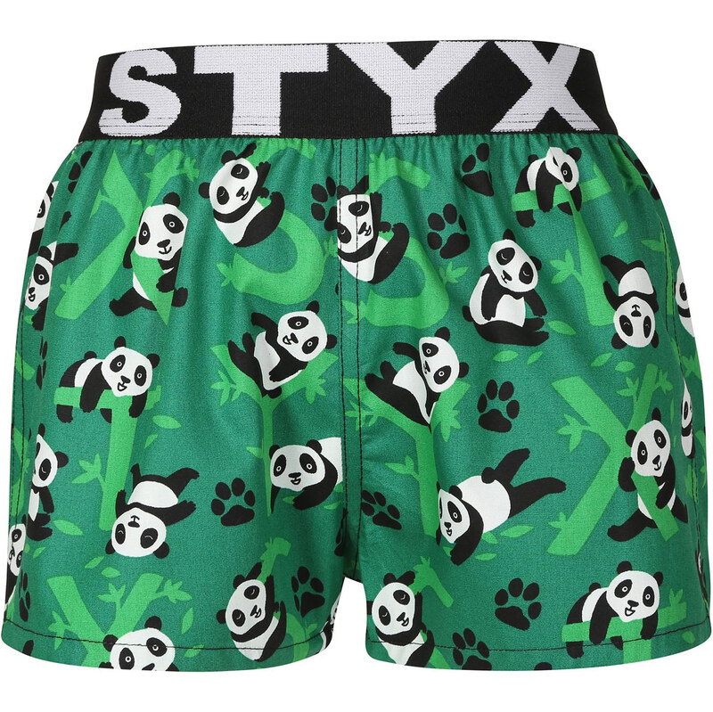 Dětské trenky Styx art sportovní guma pandy (BJ1852) 6-8