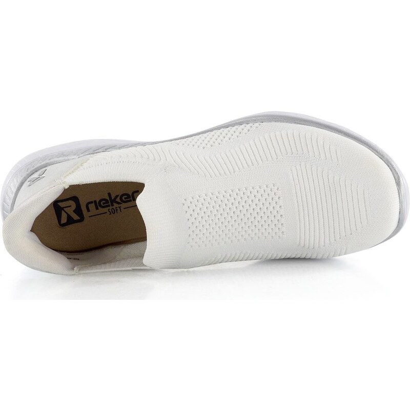 Rieker úpletové prozouvací tenisky Weiss/Ice M5072-80