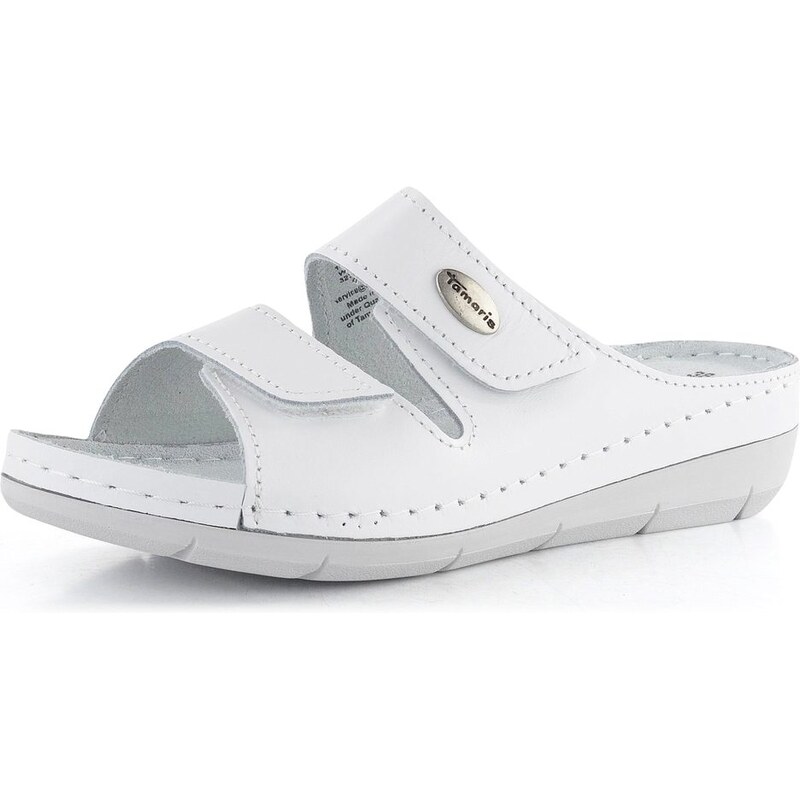 Tamaris fuzbetové pantofle White Leather 1-27510-41 104312884