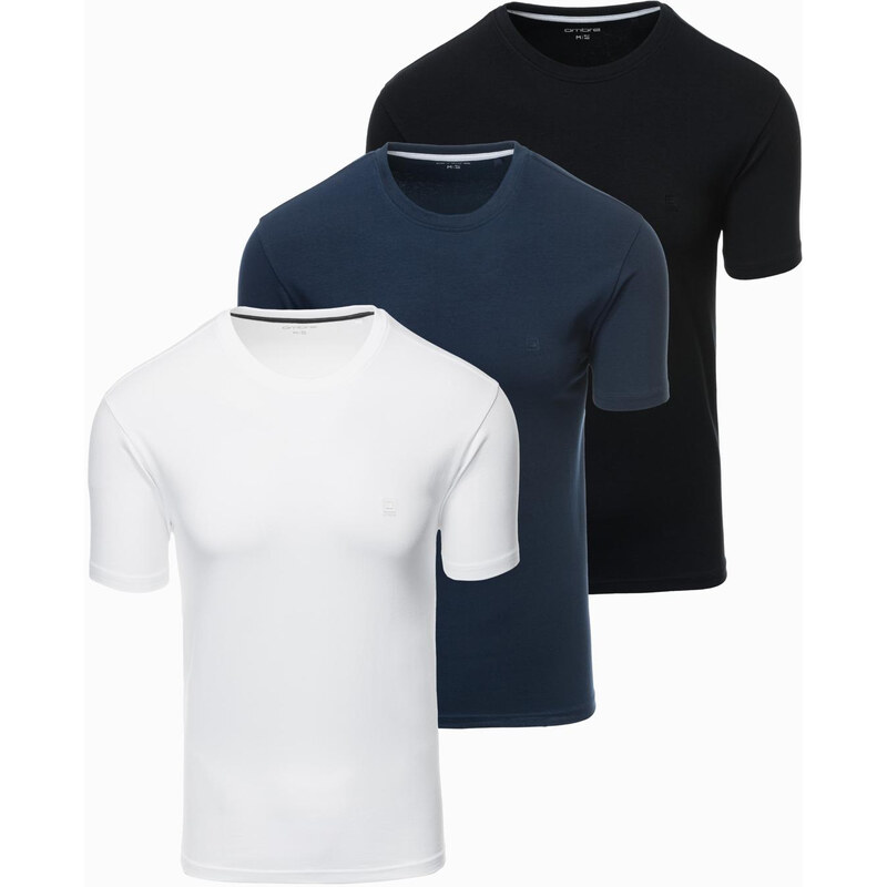 Ombre Set of mens t-shirts with round neckline