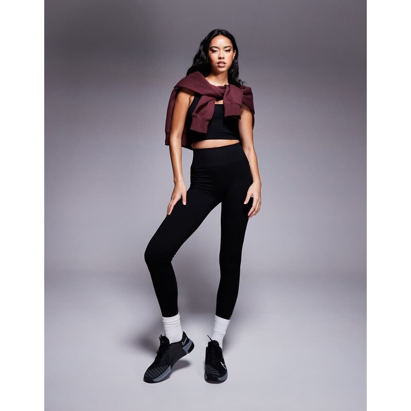 4505 Icon seamless rib gym legging in black 104394916