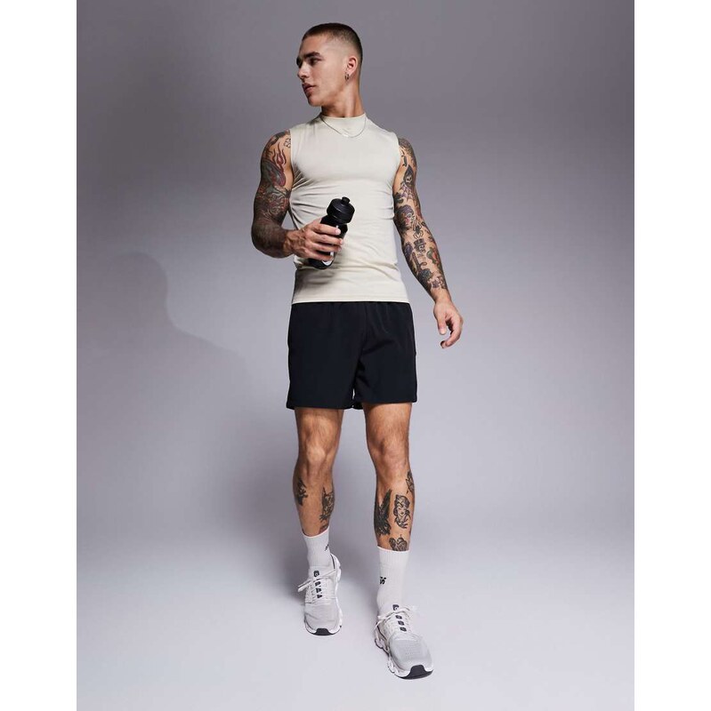 4505 Icon 5 inch quick dry training shorts with zip pockets in black 106872295