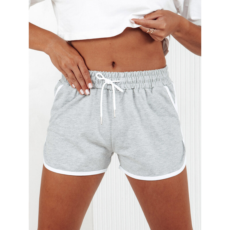 BASIC Světle šedé dámské šortky TOP SPORT Šedá 99124927