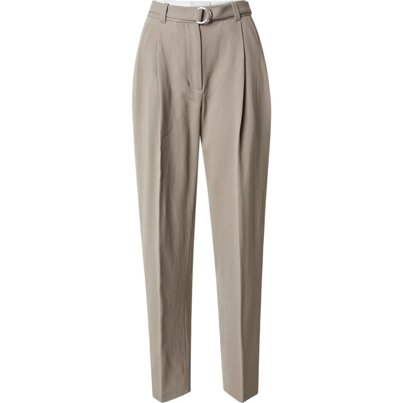 3.1 Phillip Lim Kalhoty se sklady v pase šedobéžová