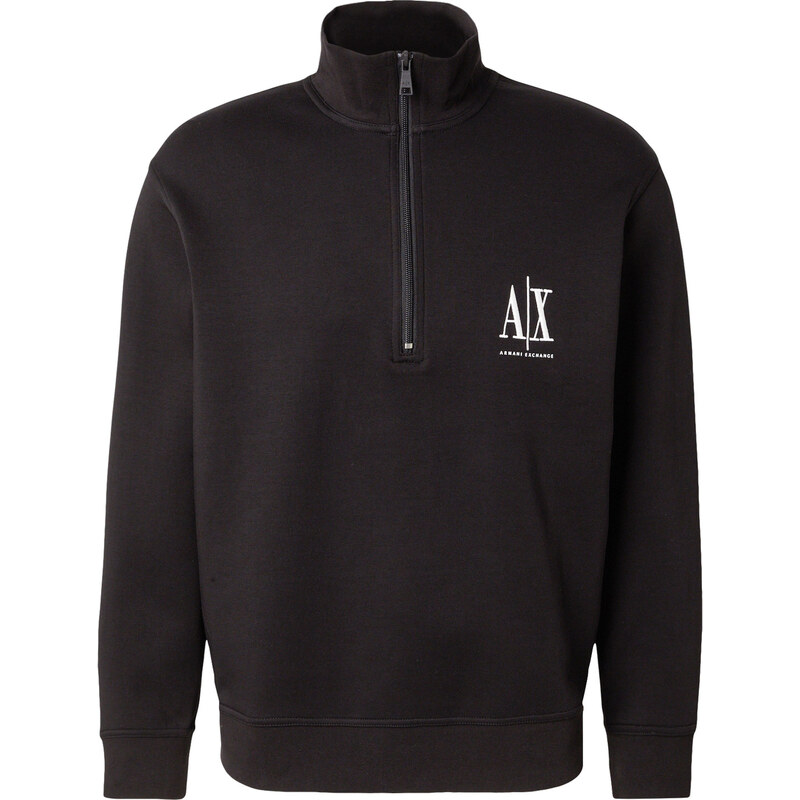 ARMANI EXCHANGE Mikina černá / bílá