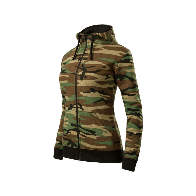 MALFINI, a.s. Camo Zipper mikina dámská camouflage brown