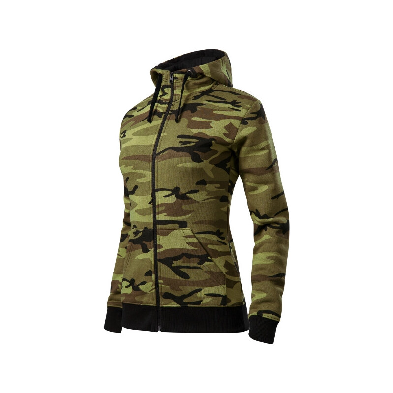 MALFINI, a.s. Camo Zipper mikina dámská camouflage green