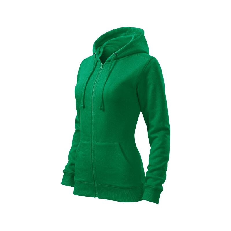 MALFINI, a.s. Trendy Zipper mikina dámská středně zelená