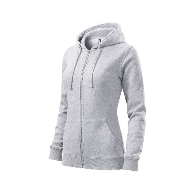 MALFINI, a.s. Trendy Zipper mikina dámská světle šedý melír 104334396