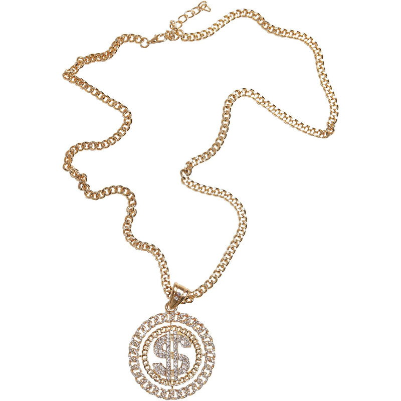 Urban Classics Řetízek Dollar zlatá / bílá 109390261