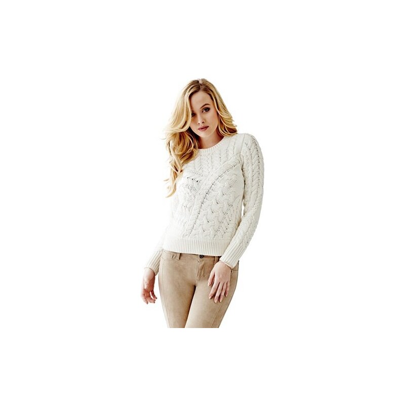 Svetr Guess Florence Long-Sleeve Cable-Knit Sweater