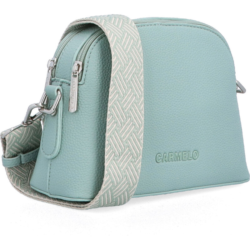 Kabelka ze syntetické kůže crossbody Carmelo zelená 4355 SZE