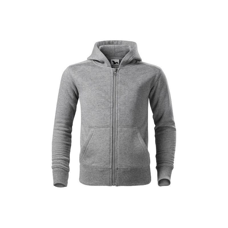 MALFINI, a.s. Trendy Zipper mikina dětská tmavě šedý melír