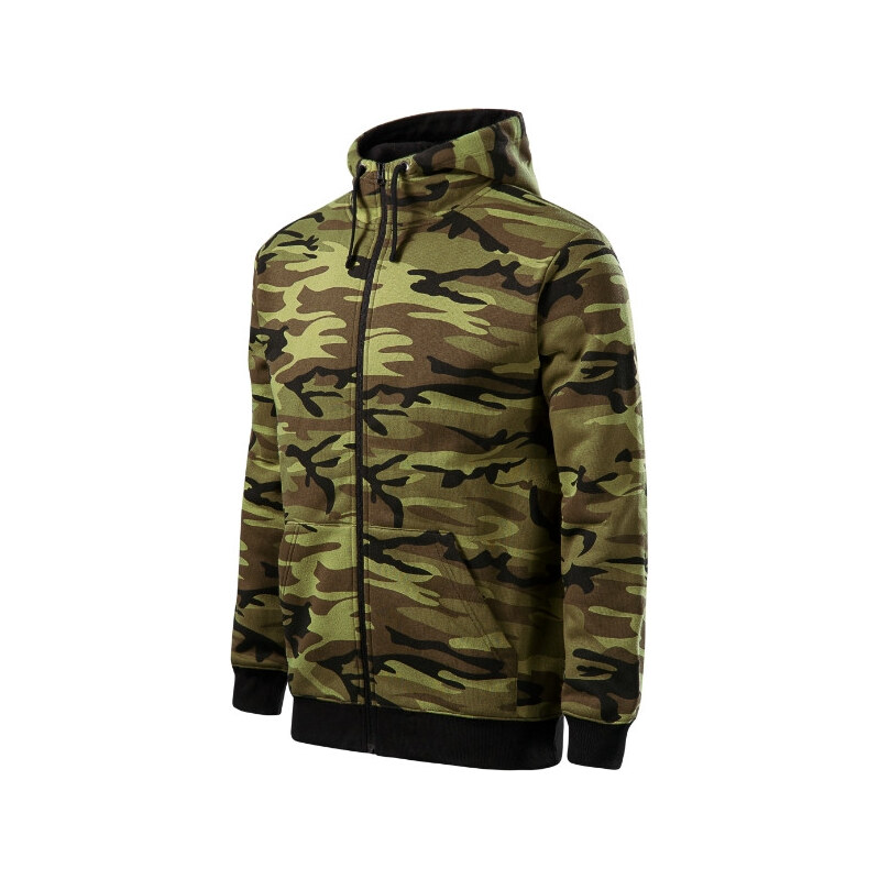 MALFINI, a.s. Camo Zipper mikina pánská camouflage green