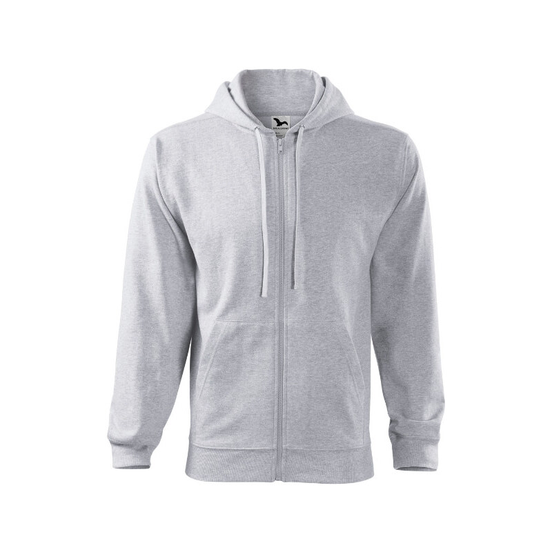 MALFINI, a.s. Trendy Zipper mikina pánská světle šedý melír
