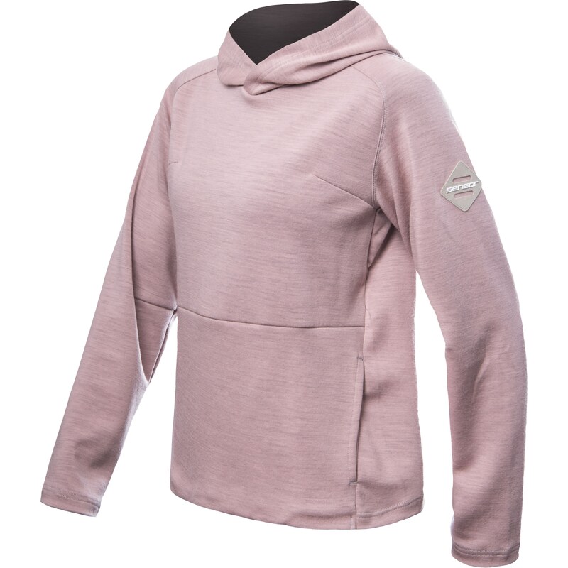 Dámská mikina s kapucí Sensor Merino Upper růžová 107972215