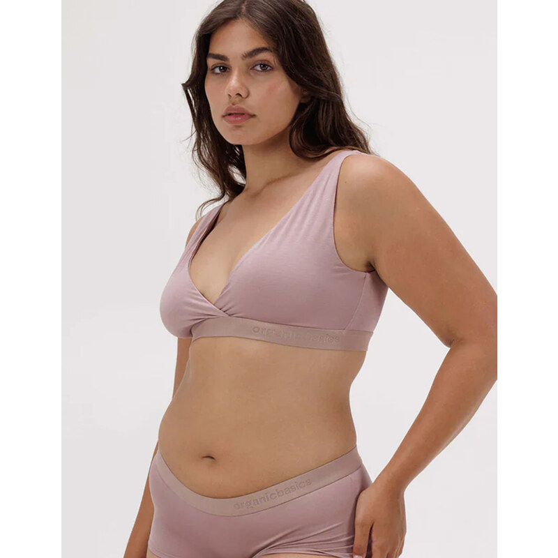 Organic Basics Podprsenka Soft Touch Basic Dusty Rose XS