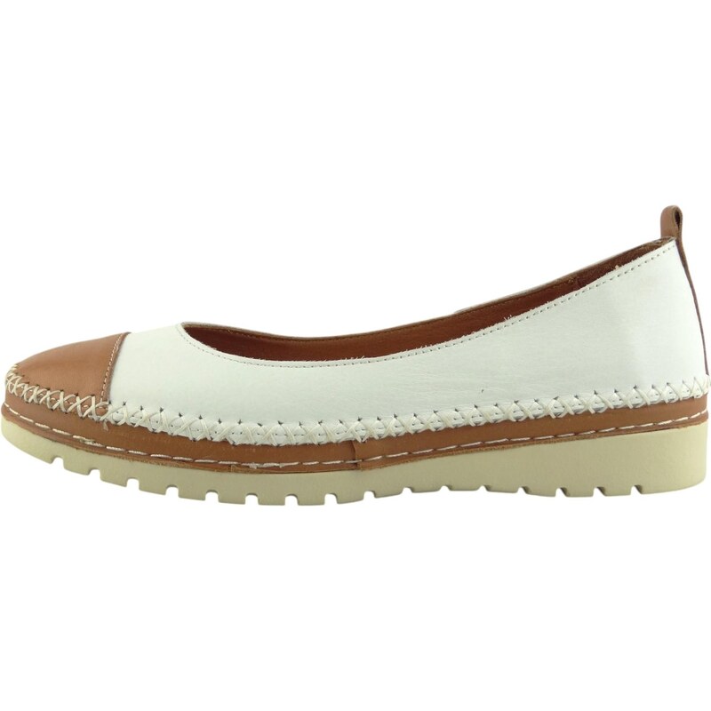 Aurelia kožená mokasína 020603 White-Tan 104357575