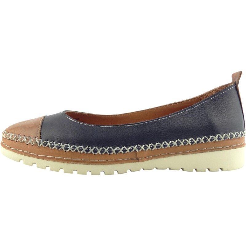 Aurelia kožená mokasína 020603 Navy-Tan