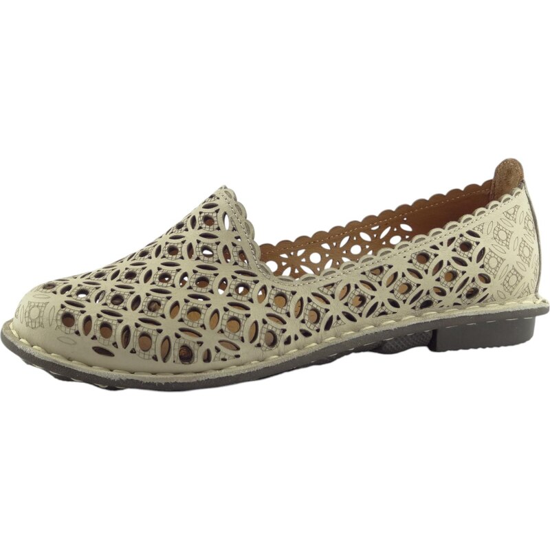 Aurelia perforované baleriny 020 101 -1 Beige 104357578