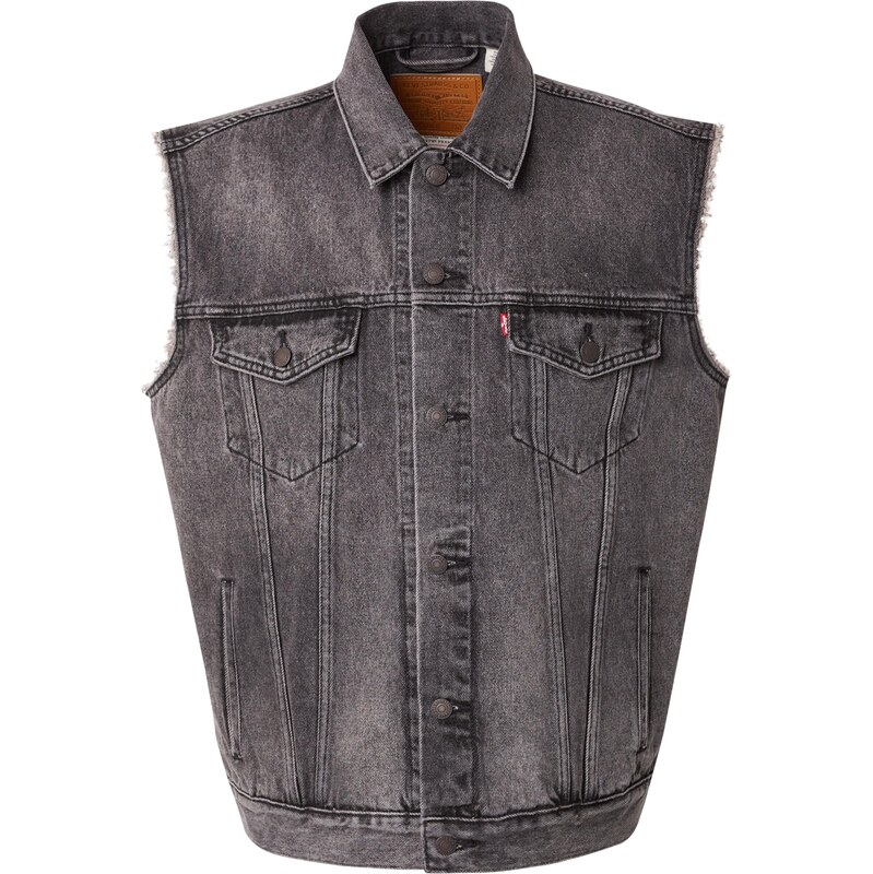 LEVIS  Vesta Relaxed Trucker Vest černý melír