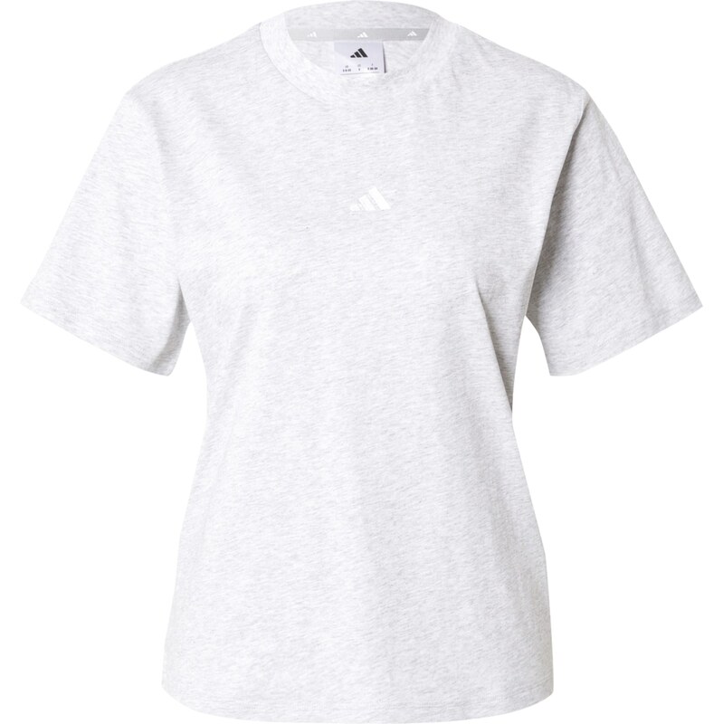 ADIDAS SPORTSWEAR Funkční tričko 'Essentials Small Logo Cotton' světle šedá