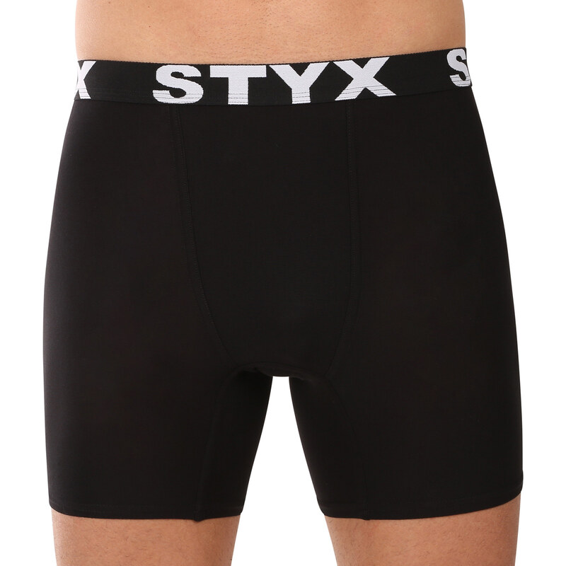 Pánské boxerky Styx long sportovní guma černé (UN0960)