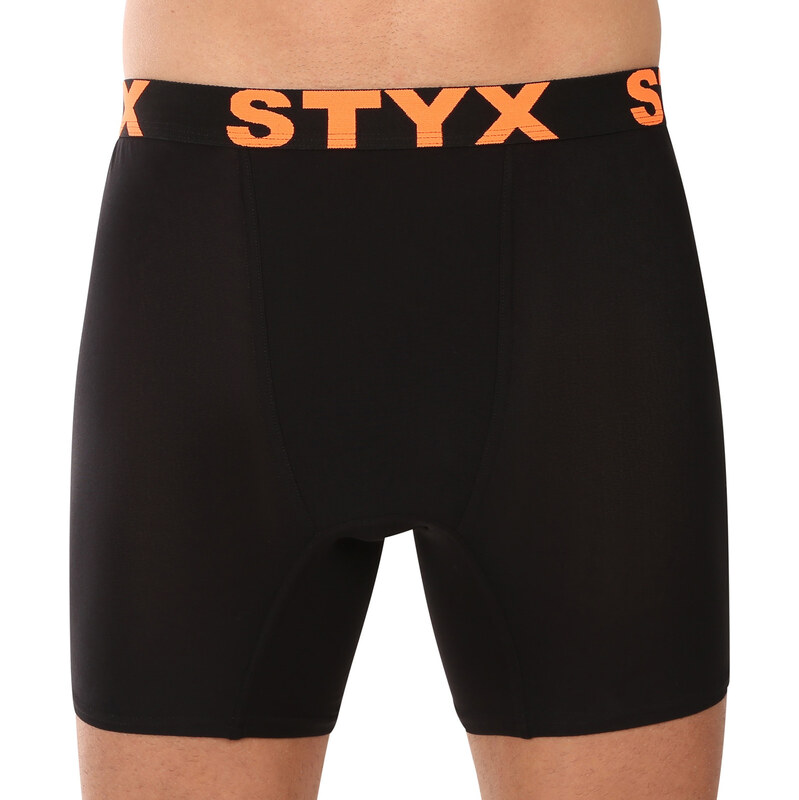 Pánské boxerky Styx long sportovní guma černé (UN5960)