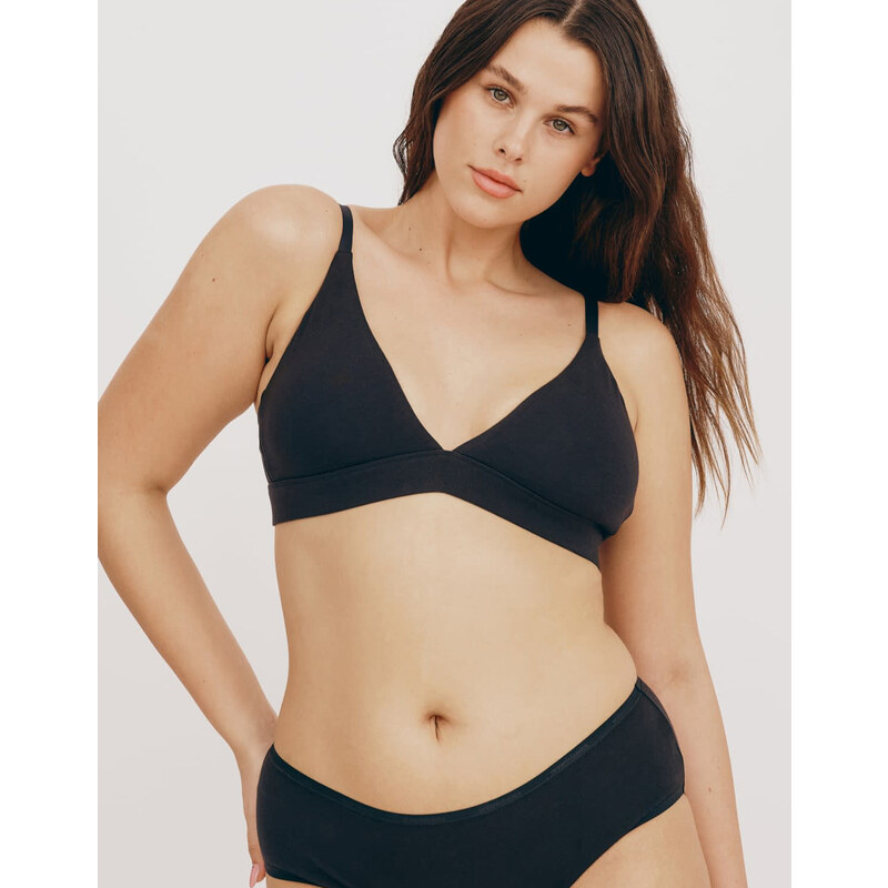 Organic Basics Podprsenka Core Triangle Black XS
