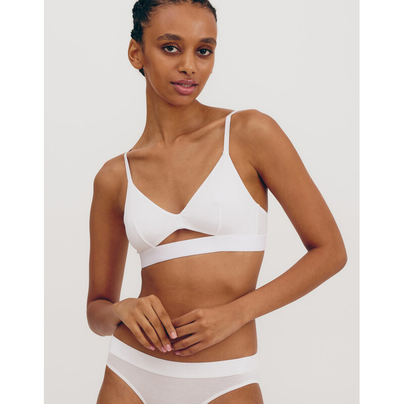 Organic Basics Podprsenka Soft Touch White XS