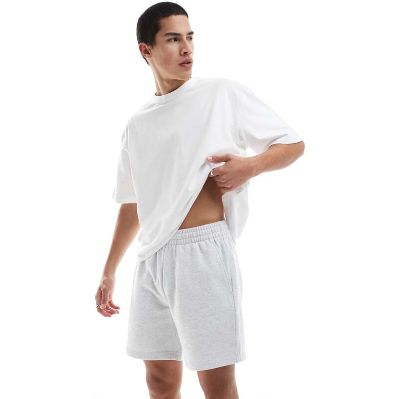 ONLY & SONS sweat short in light grey melange