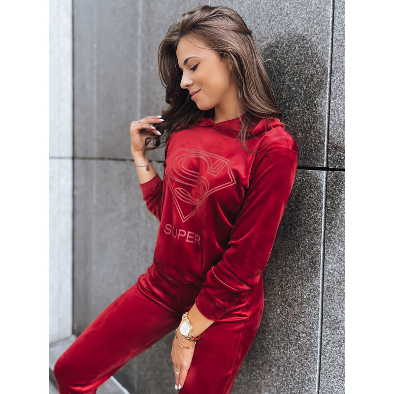 BASIC Bordó velurová tepláková souprava Vogue Velour * AY0875