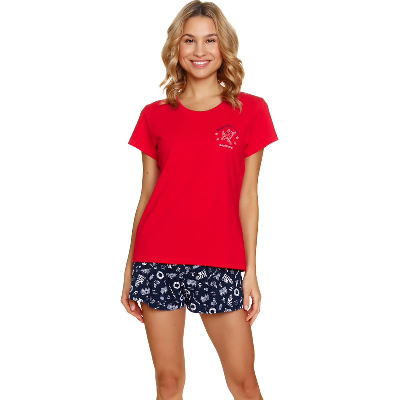 Dámské pyžamo DOCTOR NAP PM.7209 RED 104388549