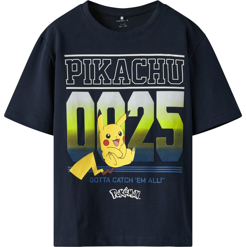 NAME IT Tričko NKMMabr Pokemon námořnická modř / tmavě žlutá /