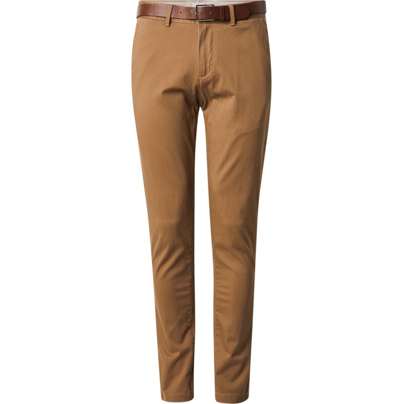 JACK & JONES Chino kalhoty JPSTMARCO LEGACY tmavě béžová