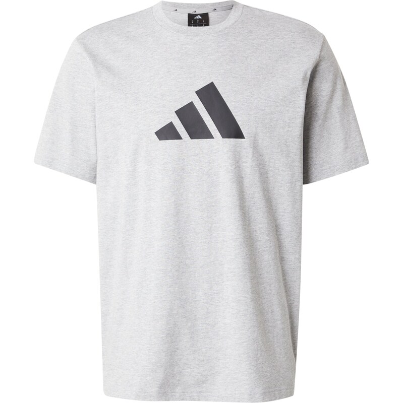 ADIDAS SPORTSWEAR Funkční tričko FI 3BAR šedý melír / černá