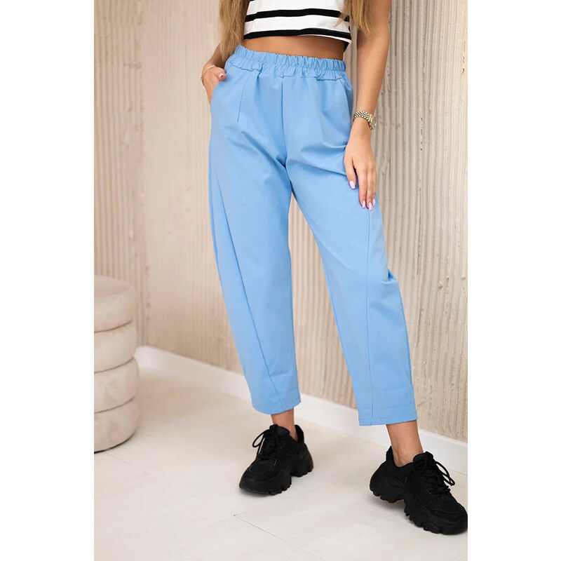 K-Fashion Kalhoty s kapsami Summer Punto modrý 104392382
