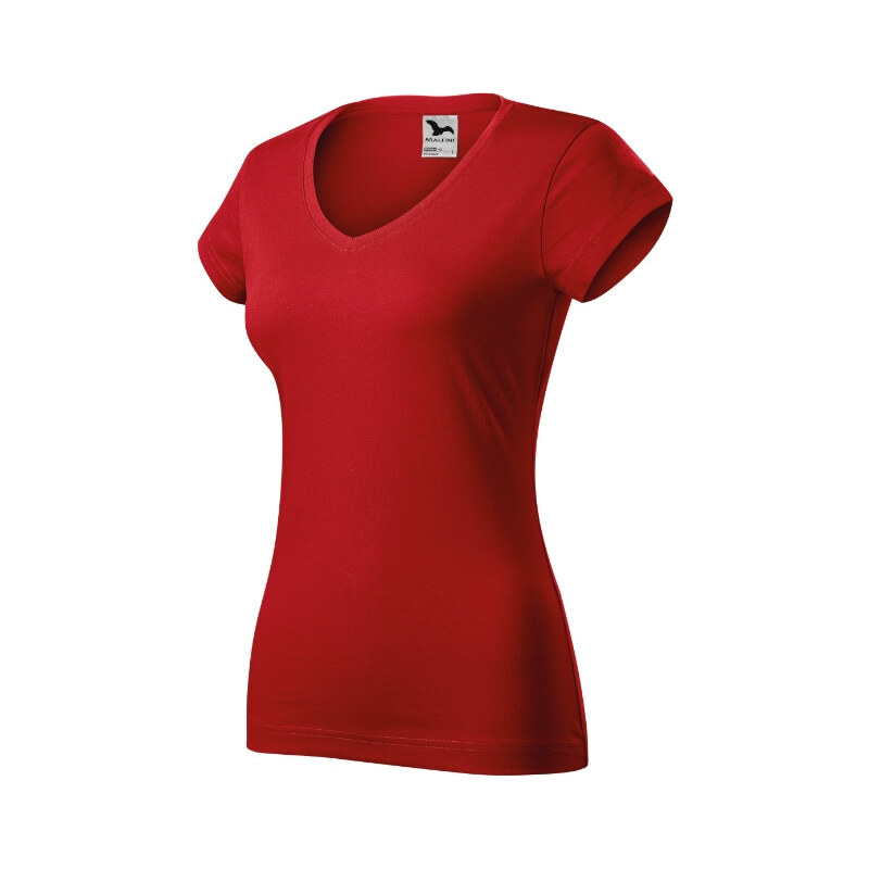 MALFINI, a.s. Fit V-neck tričko dámské červená