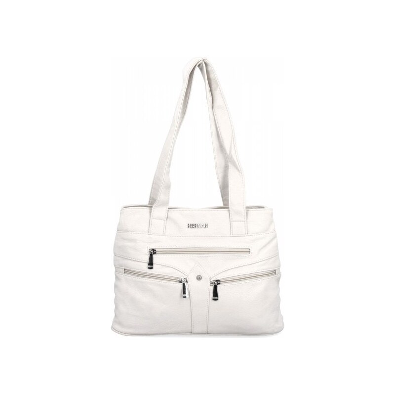 DĂĄmskĂĄ kabelka shopper bag Hernan bĂ­lĂĄ 8006 104402006