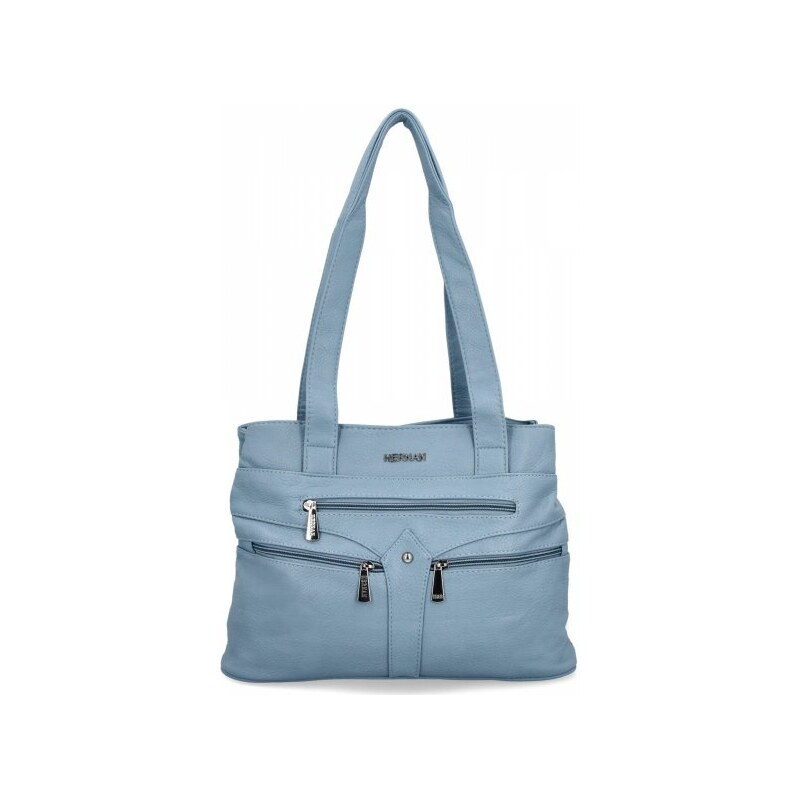 DĂĄmskĂĄ kabelka shopper bag Hernan svÄtle modrĂĄ 8006 104402007