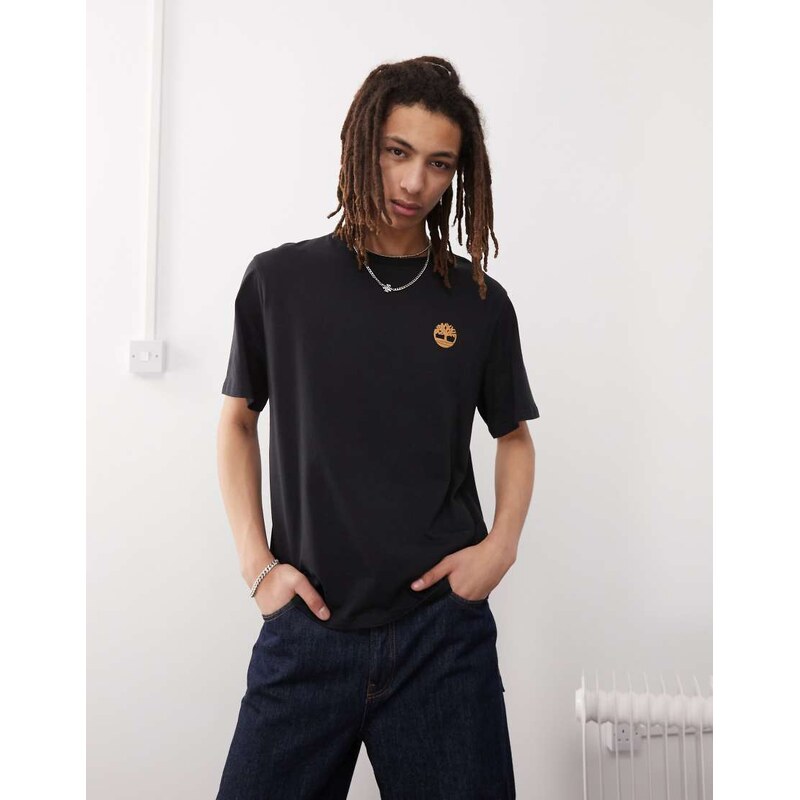 Timberland backprint logo t-shirt in black