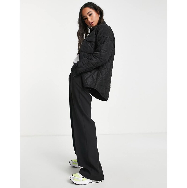 Noisy May quilted jacket in black