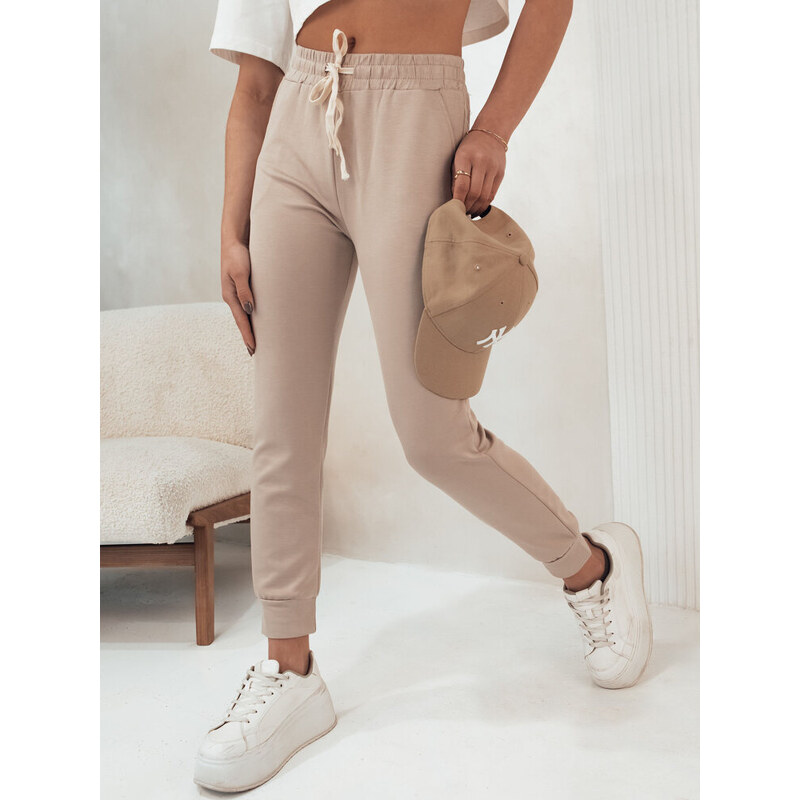BASIC Béžové dámské tepláky ELLEN Béžová 92076368
