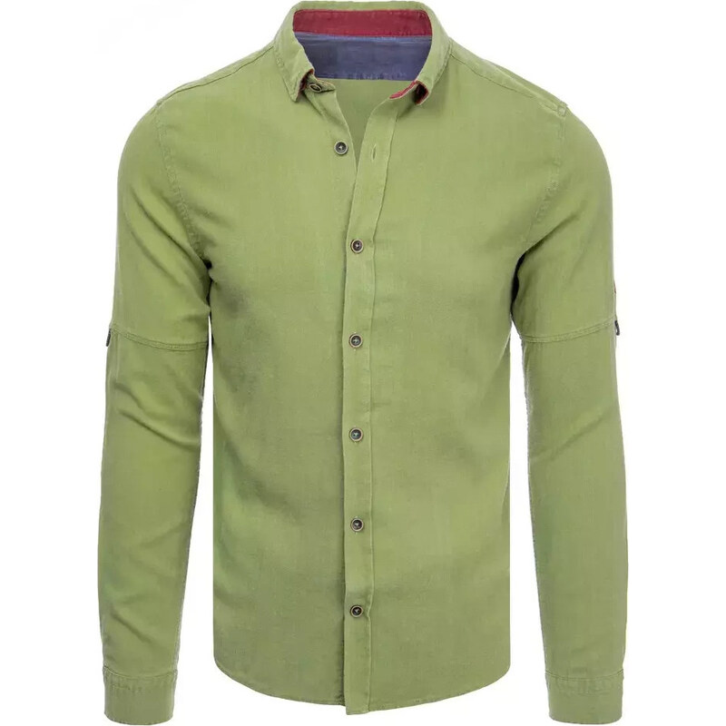 BASIC Světle zelená džínová košile DX2254