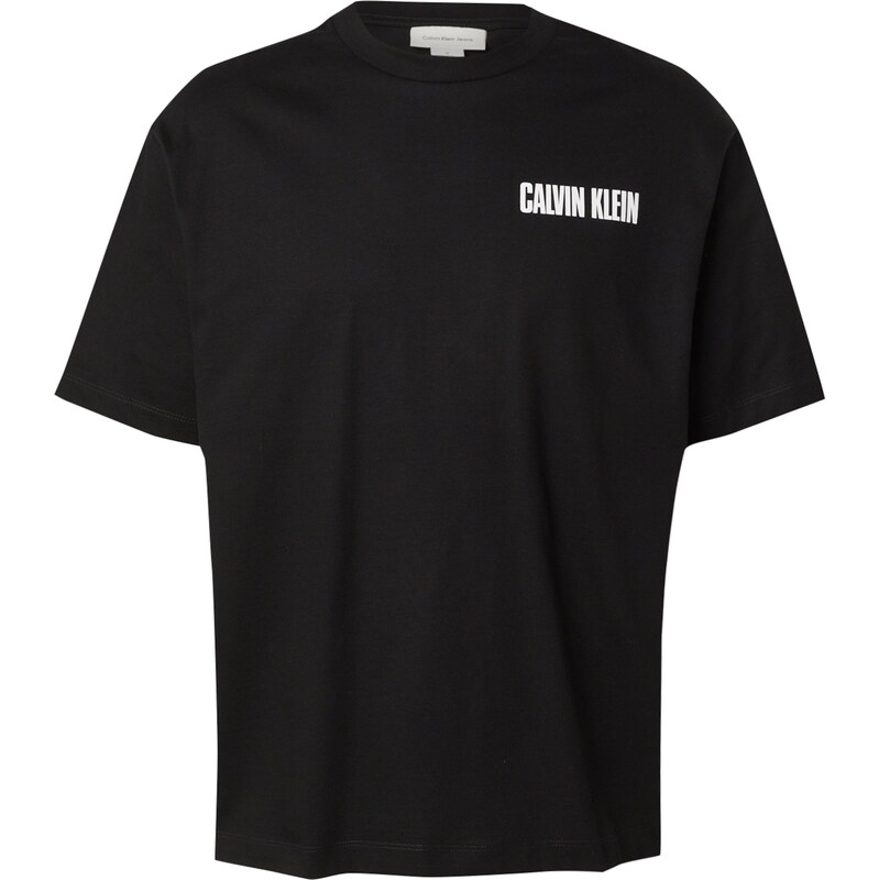 Calvin Klein Jeans Tričko černá / bílá