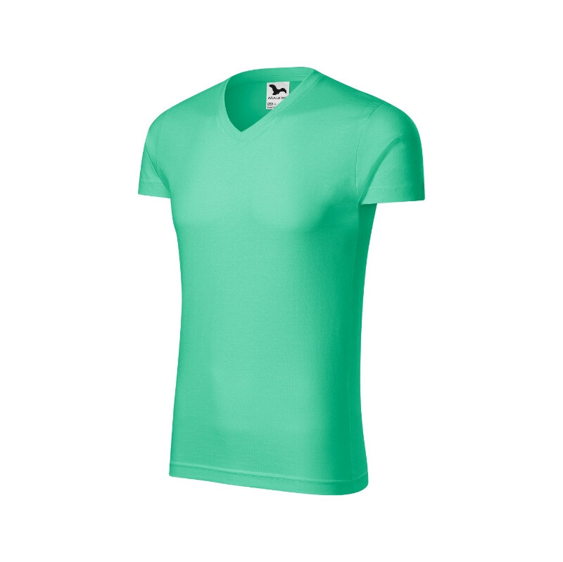 MALFINI, a.s. Slim Fit V-neck tričko pánské mátová