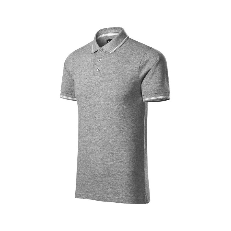 model 20632075 plain polokošile pánská tmavě šedý melír -